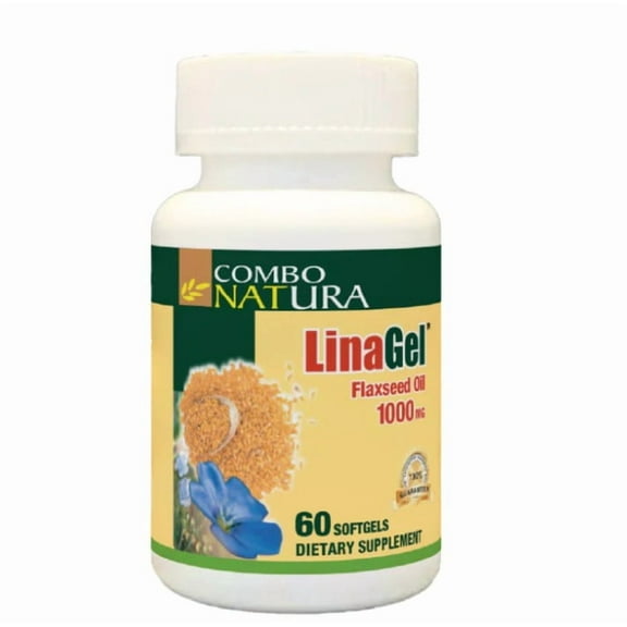 LinaGel Flaxseed Oil - 1000 MG- 60 Softgels