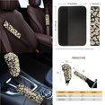 thumbnail image 4 of Jeiento Daisy Car Seat Cover Set 14 PCS with Steering Wheel Cover Seat Belt Pad Garbage Bag Rearview Mirror Cover Auto Armrest Seat Box Cover Handbrake Cover Set Car Coasters Fit SUV Sedan, 4 of 7