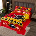 thumbnail image 2 of Erosebridal Kids Sports Coverlet Set Twin, Lightweight, Red 2 Pieces, Chicago, 2 of 5