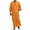 Orange, variant on Mens Casual Shirt Long Sleeve Solid Color V Neck Robe Top Breathable Cotton Linen Thobe Kaftan Loose Fit Clothing,Grey,XXL