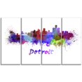thumbnail image 2 of Detroit Skyline - Impression sur Toile Paysage Urbain, 2 of 3