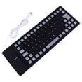 thumbnail image 4 of EeaseCA 85 Keys Roll Up USB Wired Keyboard Waterproof Silent Keyboard for Computer (Black), 4 of 7