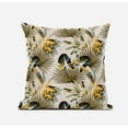 thumbnail image 2 of Plant Illusion Suede Zippered Pillow with Insert in Gold White Pink 16 x 16, 2 of 6