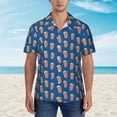 thumbnail image 4 of Haiem Cute Popcorn Printed Hawaiian Shirt for Men - Men’s Casual Beach Summer Shirts - Stretch Fabric with Modern Fit-Medium, 4 of 9
