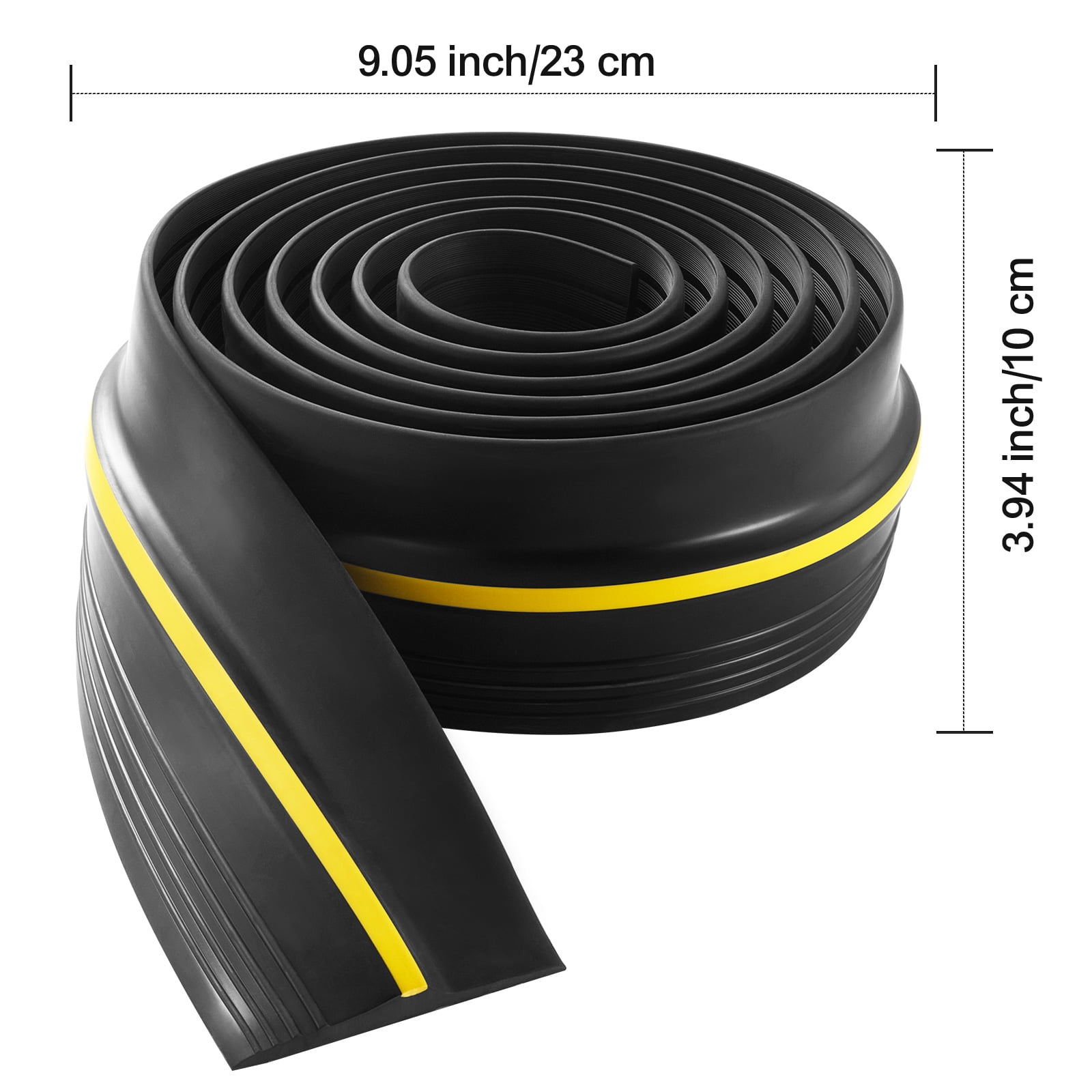 KFFKFF Garage Door Seal Barrier, 10 FT Standard Garage Door Ground Seal Strip with Glue, Garage Door Lower Climate Control Strip, Enhanced Durable PVC DIY Weather Insulation Substitute, Black