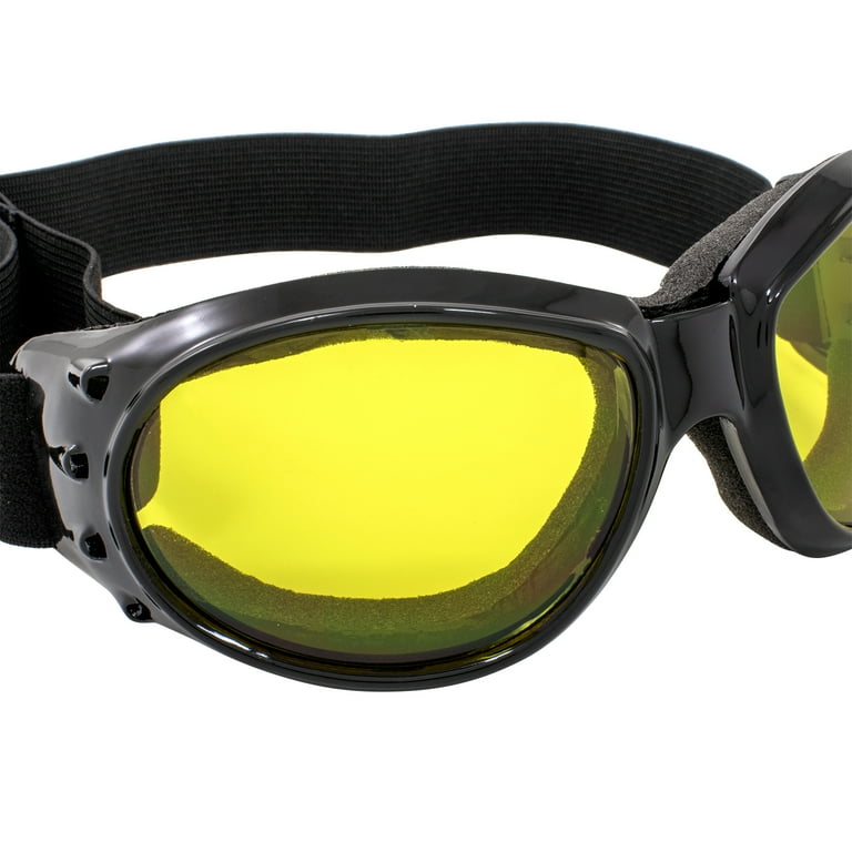 Birdz Eyewear Bald Eagle Padded Motorcycle Riding Safety Goggles