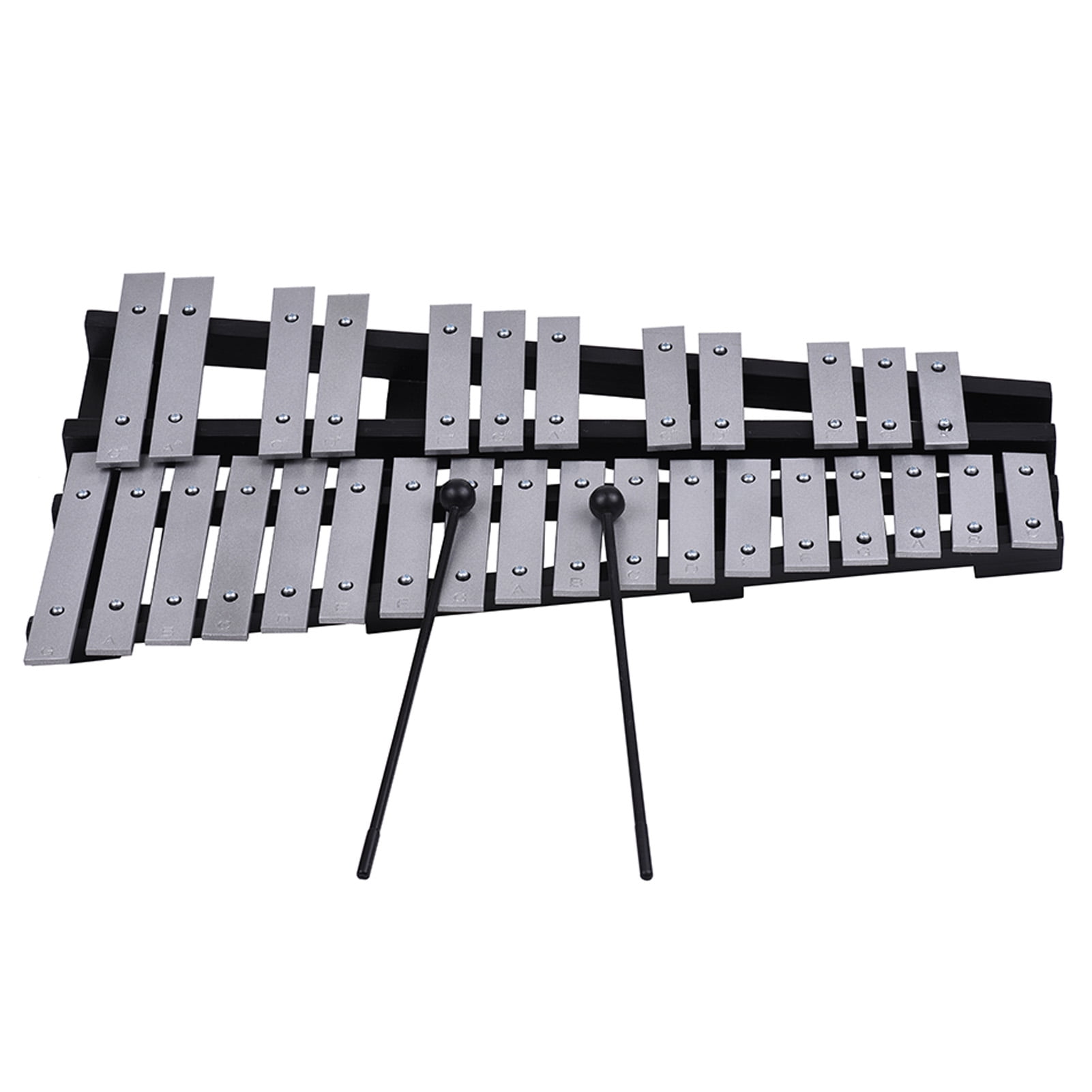 Docooler Foldable 30 Note Glockenspiel Xylophone Wooden Frame Aluminum Bars Educational Percussion Musical Instrument Gift with Carrying Bag 