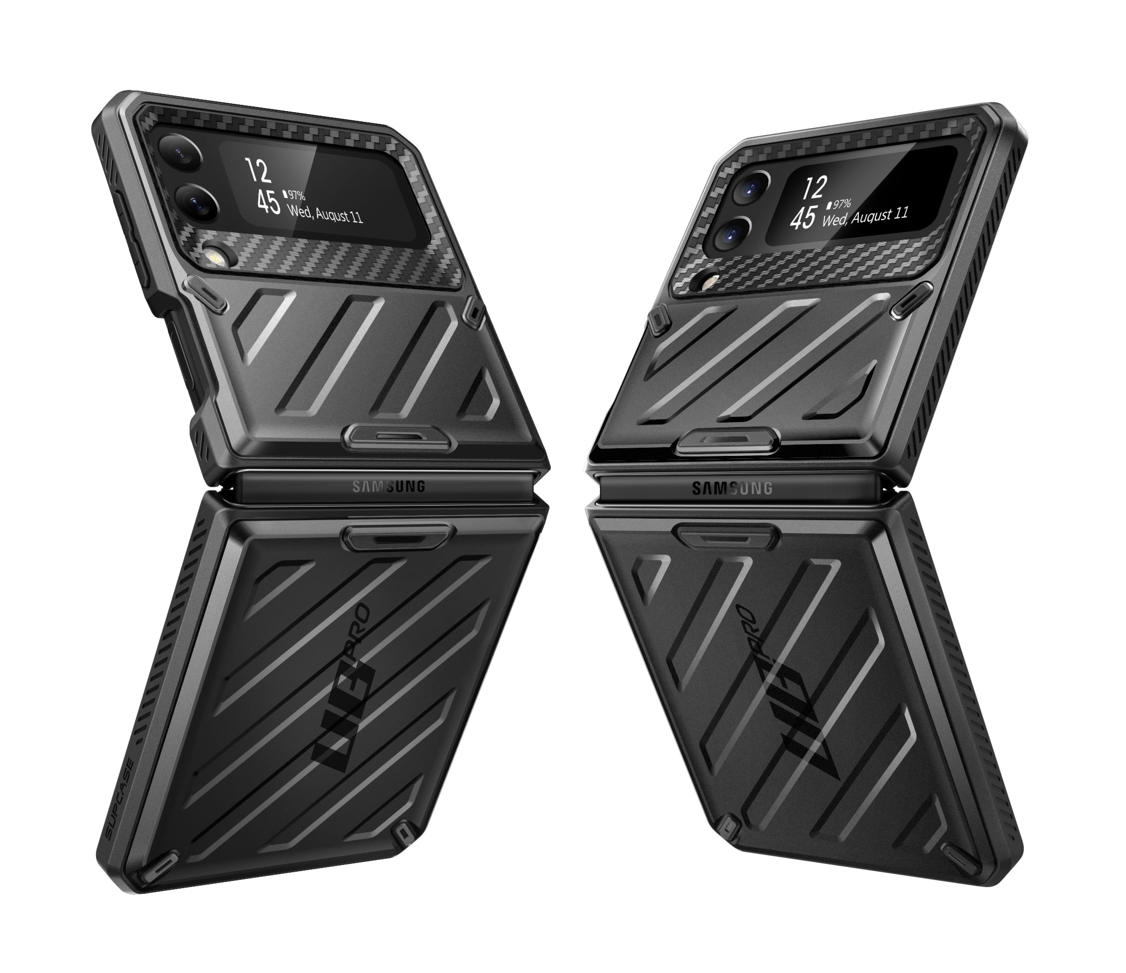 SUPCASE Unicorn Beetle Pro Series Rugged Protective Phone Case for Samsung Galaxy Z Flip 3, Black