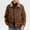 Coffee, variant on Men's Faux Suede Jacket Mens Lapel Button Down Blazer Athletic Stretch Long Sleeve Barn Jackets Comfort Casual Sweater Jacket Thermal Aviator Bomber Jacket with Pockets Trendy Coats
