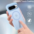 thumbnail image 4 of DOMAVER Google Pixel 10 Case / Google Pixel 10 Pro Case 6.3", Magnetic MagSafe Compatible, Slim Shockproof Protective Cover, Translucent Matte, Blue, 4 of 9