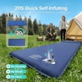 thumbnail image 4 of Self-inflating Sleeping Pad For Camping  3" Ultra-thick Outdoor Mat With Pillow & 9.5 R-value Insulated All-season Foam Mattress Travel Tent Car, 4 of 7