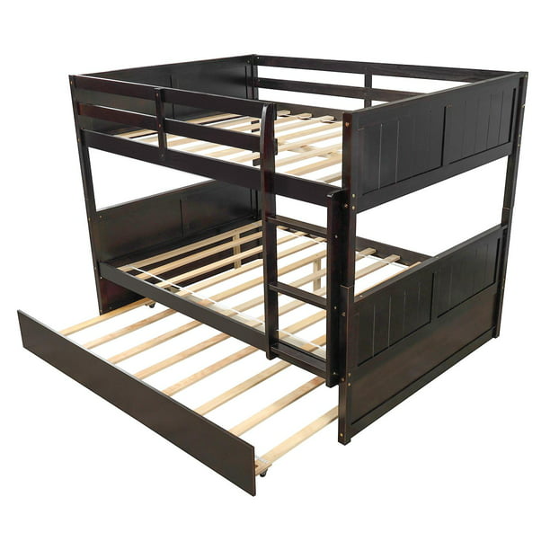 Modern Queen Bunk Bed With Side Ladder, Can You Make A Queen Loft Bed In Minecraft
