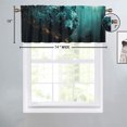 thumbnail image 4 of Wolf Kitchen Valance Curtains Forest Trees Gothic Wildlife Animal Woodland Scenery Privacy Decorative Rod Pocket Short Window Valance Curtains 54 by 18 in, 1 Panel, 4 of 6