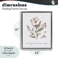 thumbnail image 4 of Stupell Industries Shabby Chic Pressed Flower Wash Worries Away Gray Floating Frame Canvas Art, 25 x 31, by Lettered and Lined, 4 of 8