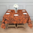 thumbnail image 3 of Halloween Orange Spider Web Pattern Square Tablecloth,Waterproof Square Table Cover,Wipeable Spillproof Washable Table Cover for Home Kitchen Party Decor 42"X42"(107x107cm), 3 of 6