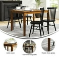 thumbnail image 6 of BizChair 47" Solid Wood Dining Table, Commercial Grade Heavy Duty Rectangle Wood Table for 4, Brown Matte Finish, 6 of 12