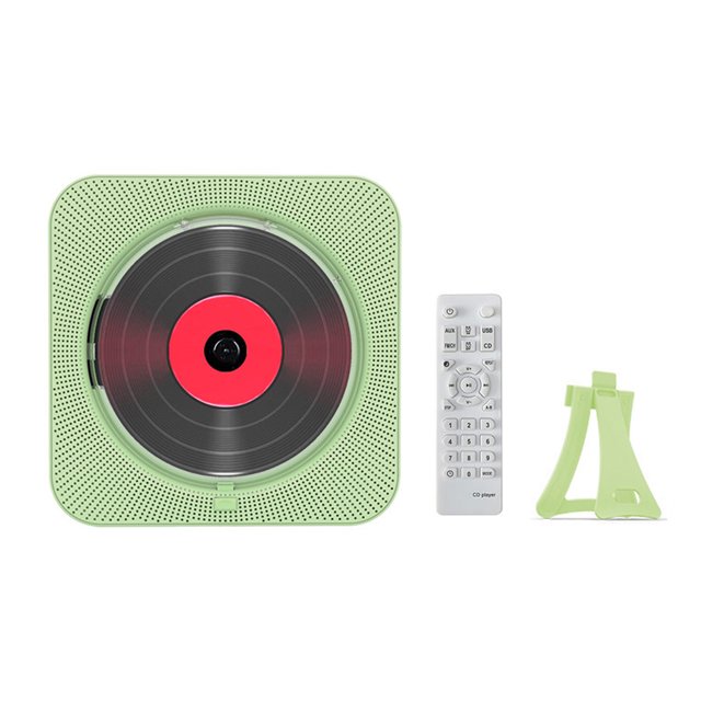Reproductor Multimedia CD Portátil Estéreo Compatible Con Montaje en Pared (verde EE. UU.)