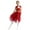 Burgundy, variant on iiniim Kids Girls Dance Contrast Color Sleeveless High Low Dress Dancewear Burgundy 10