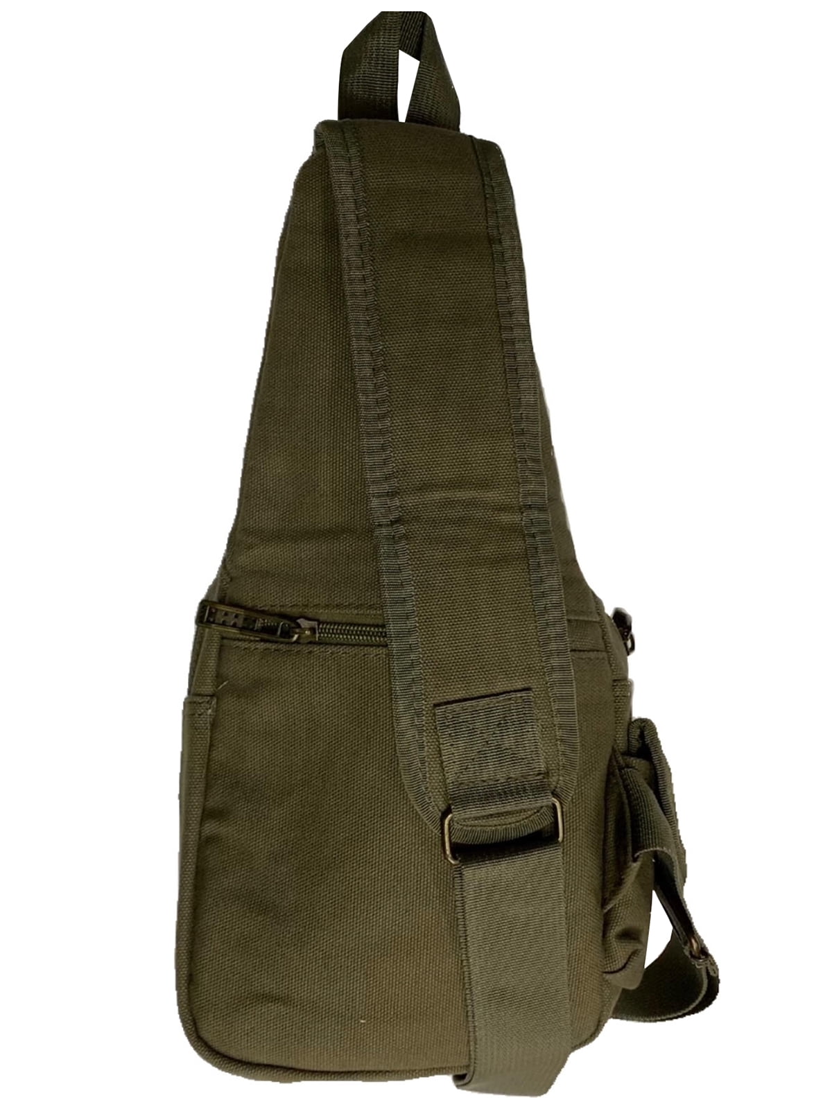 Gravity Trading Front Strap Crossbody Adjustable Sling Bag - Olive