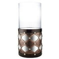 thumbnail image 1 of Ore International K-4278FS 22 in. Arabesque Mirror Floor Candleholder, Brown, 1 of 1