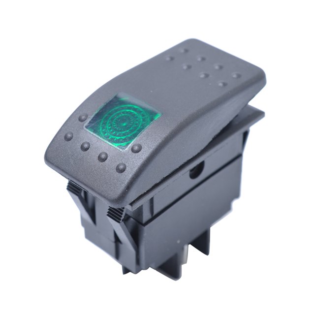 Miangastore 12V 20A 4 Car Rocker Switch Waterproof Push Button with LED Light (Green)