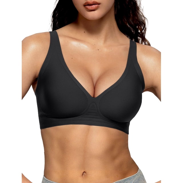 Bar Vertvie Wireless Seamless Deep V Push Up Cobertura total