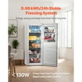 thumbnail image 2 of KFFKFF Convertible Freezer/Refrigerator, 11 Cu.Ft Frost Free Upright Freezer with Temp Control Panel, Reversible Door, 2 of 9