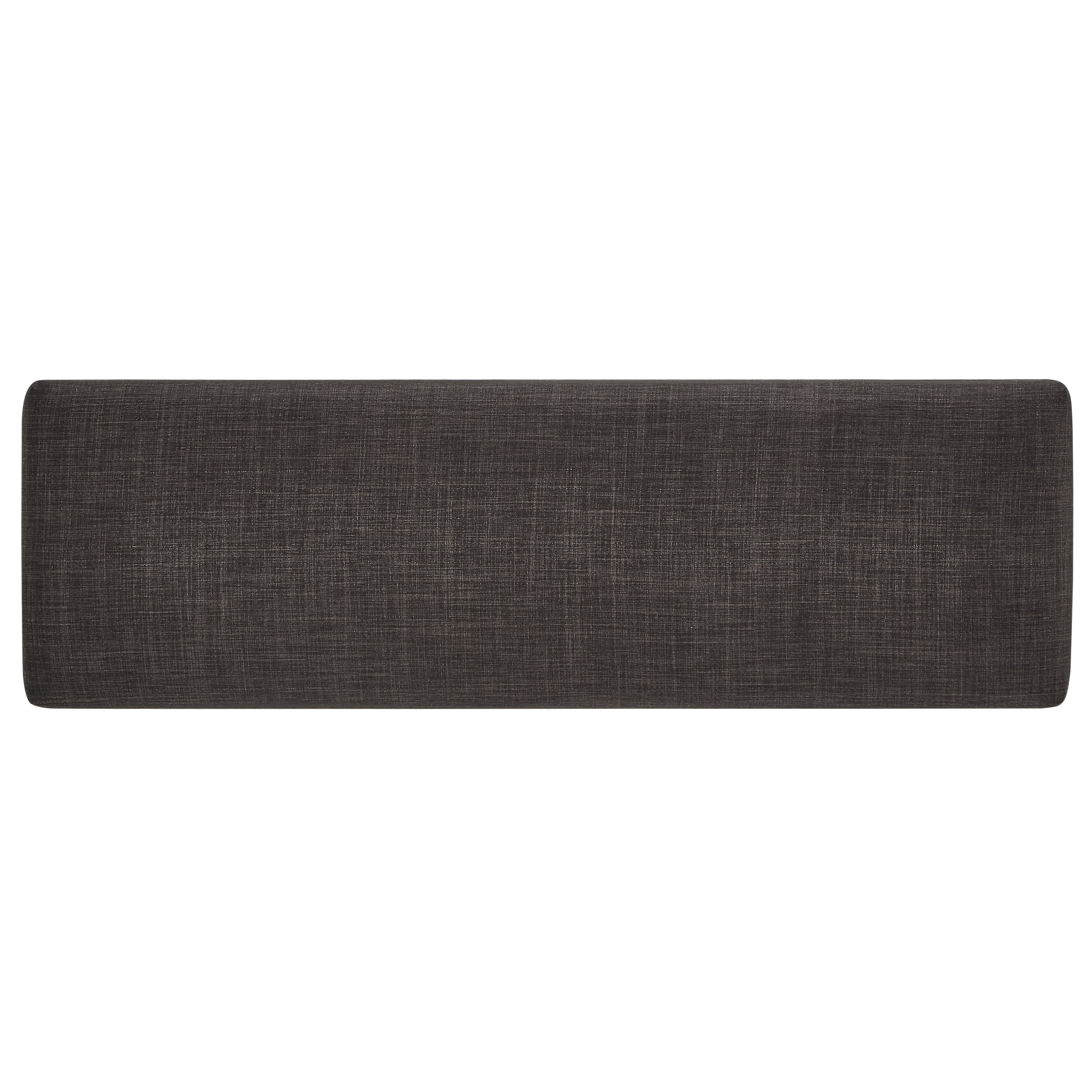 Chelsea Lane Espresso Wood Linen Upholstered Bench, Dark Gray