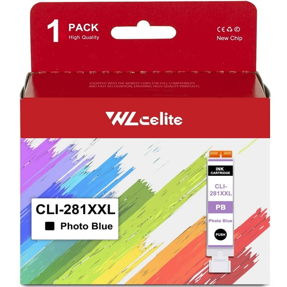 CLI 281XXL Ink Cartridge Replacement for Canon 281 Ink Cartridge for Canon Pixma TR7620a TR8520 Printer (Photo Blue)