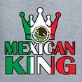 thumbnail image 5 of Wild Bobby Mexican King Latin Pride Women Graphic Long Sleeve Tee, Heather Grey, XX-Large, 5 of 5