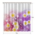 thumbnail image 3 of 72x72 Inch Fabric Shower Curtain Waterproof Polyester, Daisy Floral Print, 3 of 6