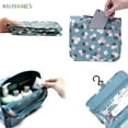 thumbnail image 4 of Bad Piggies Hanging Makeup Cosmetic Waterproof Portable Travel Toiletry Tidy Organizer Bag, Blue, 4 of 7