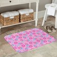 thumbnail image 7 of Rateoe Pink Donuts Pattern Flannel Door Mat Indoor Outdoor Entrance, Waterproof All-Weather Doormat,Fade Resistant, Low Profile Entryway Mat 16x24in, 7 of 7