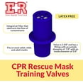 thumbnail image 3 of Pack of 10 Disposible CPR Rescue Mask Training Valves Ever Ready First Aid, 3 of 5
