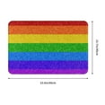 thumbnail image 3 of Haiem Colorful Glitter Rainbow Front Door Mat Indoor Outdoor Entrance, Waterproof All-Season, All-Weather Doormat, Durable Flannel Fabric, Fade Resistant, Low Profile, 16x24in, 3 of 9