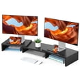 thumbnail image 1 of Soporte para dos monitores HUANUO para 2 monitores con almacenamiento, 1 of 7