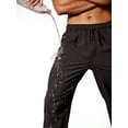 thumbnail image 2 of Youclos Mens 4-Way Stretch Sweatpants Joggers: Breathable, dual contrast zipper pulls and zipper pocketsAthletic Pants for Gym Casual Daily, 2 of 6