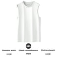 thumbnail image 2 of Men's Sleeveless Workout Sport Shirts Running Tank Tops Soft Breathable Muscle Tees, White, 2 of 6