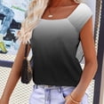 thumbnail image 5 of EINCcm Women's Square Neck Blouse Trendy Short Sleeve 2024 Summer Tunic Tshirts Casual Loose Fit Tops, 5 of 8