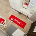 thumbnail image 5 of Ottomanson Coca-Cola Logo Machine Washable Non-Slip Rubberback 2x5 Runner Rug, 20"x 59", Red, 5 of 7