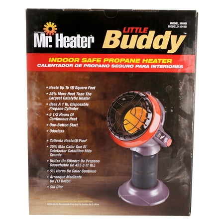Little Buddy 95 Sq Ft Indoor Safe Propane Heater - Gray/red