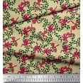thumbnail image 2 of Soimoi Rayon Fabric Leaves & Floral Artistic Decor Fabric Printed Yard 56 Inch Wide, 2 of 3