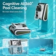 thumbnail image 2 of Axidou Cordless Robotic Pool Vacuum, 5000 GPH, 180W Brushless Motor, App Control, Wall and Waterline Cleaning, Auto Parking, 3-Hour Runtime, 2 of 9