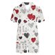 thumbnail image 5 of Puntoco Pijamas para mujer, pijamas casuales de mujer, cuello vuelto, blusa lisa de manga corta, pantalones cortos de moda, traje de pijama, 5 of 5