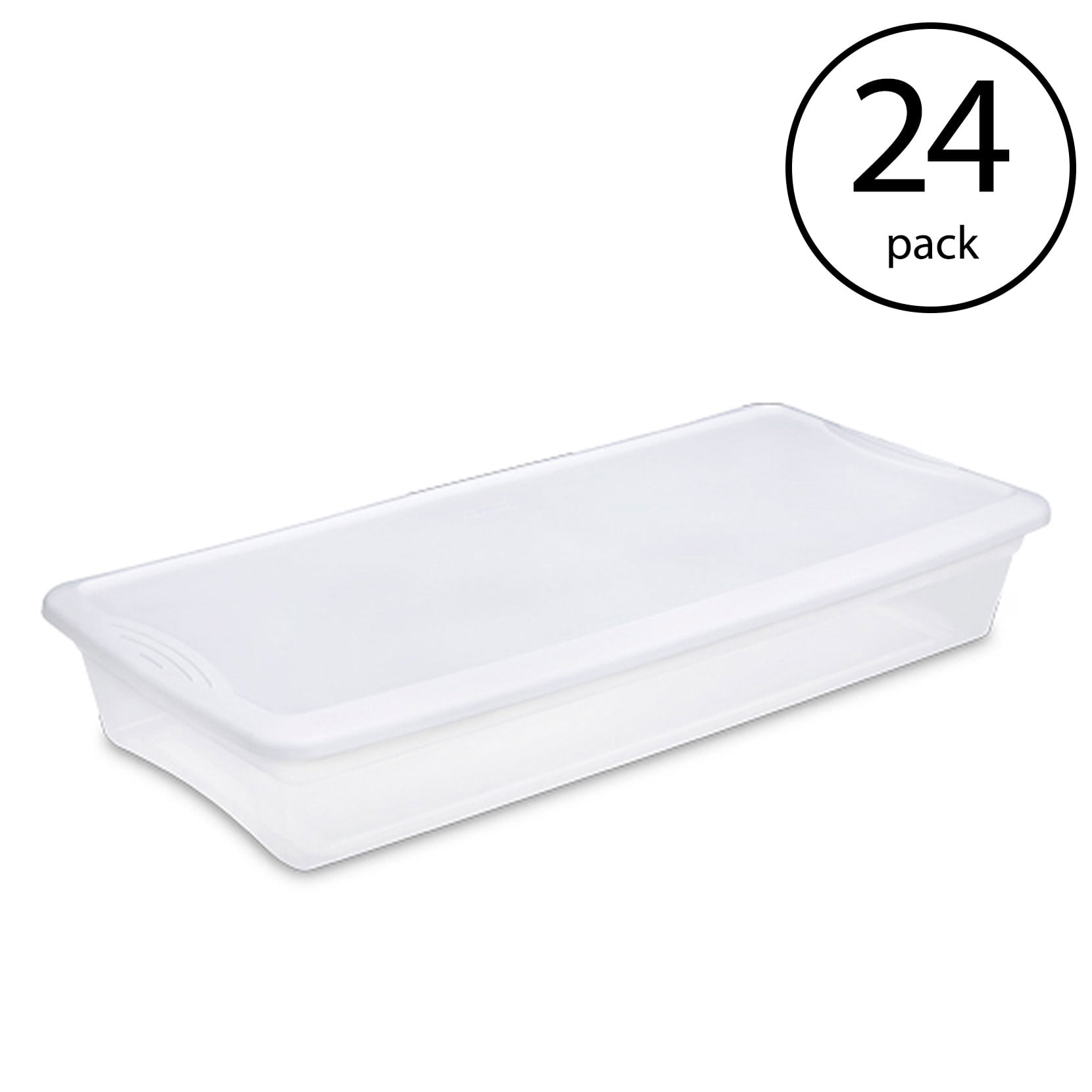 Sterilite 41 Quart Under the Bed Latching Tote Storage Box Container