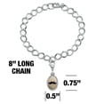 thumbnail image 4 of Curly Mustache Silver Plated Bracelet with Antiqued Oval Charm, 4 of 4