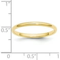 thumbnail image 5 of 10K Yellow Gold 10Ky 2mm Half Round Band Size 6 Made In United States 1hr020-6, 5 of 5