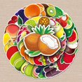 thumbnail image 2 of Calcomanías de vinilo impermeables con frutas para portátil, 50 unidades, 2 of 2