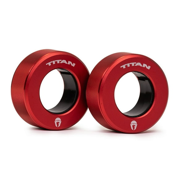 Titan Fitness TwistLock Pro Aluminum Barbell Red Collar Set, 59.5mm-51.5mm Sleeve Diameter