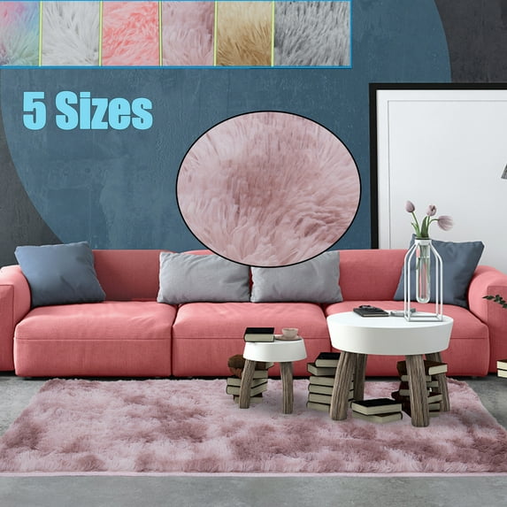 FUTATA Luxury Fluffy Area Rug, Modern Plush Rugs For Living Room Bedroom,Non-Slip Runner Rugs Fuzzy Shaggy Carpet Kids' Rugs Floor Mat